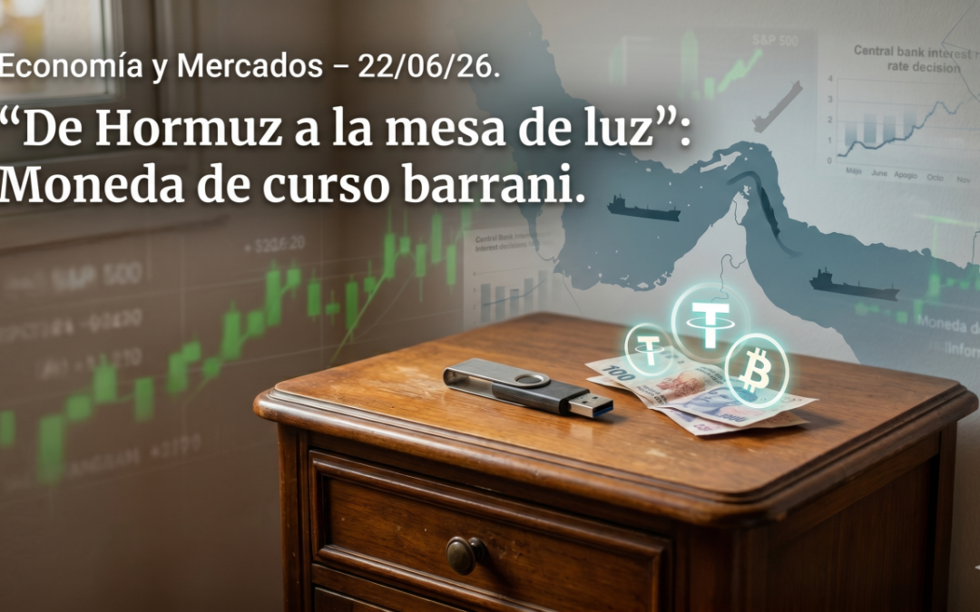 Economía y Mercados: 22/06/26:”De Hormuz a la mesa de luz”: Moneda de curso barrani